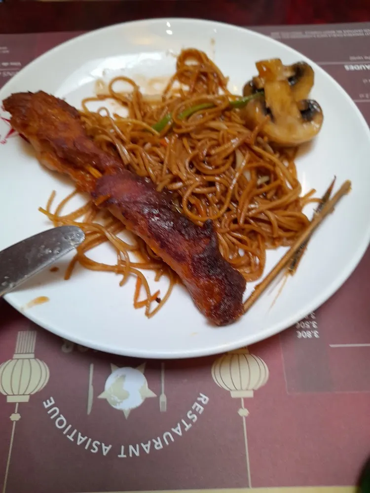 Brochette de Poulet Pâtes Champignons